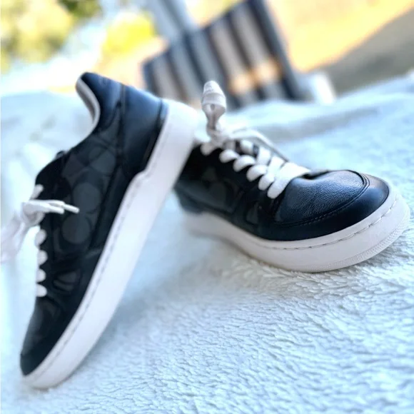 COACH‎ Clip Court Low Top Sneaker BLACK SIZE 8B - Picture 8 of 11